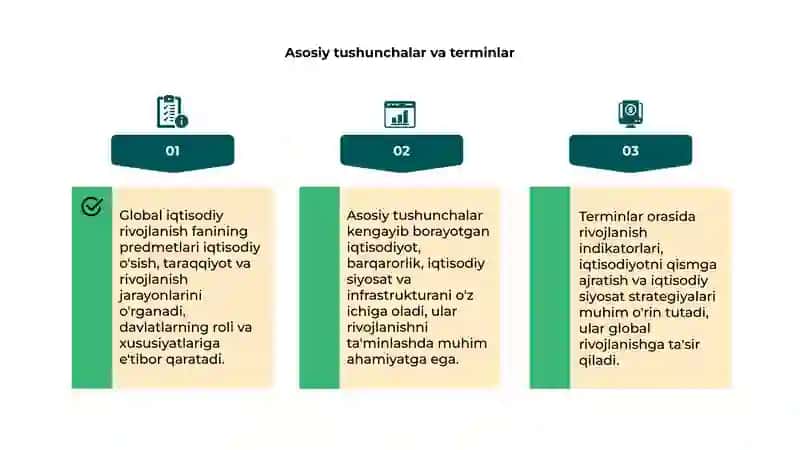 Global iqtisodiy rivojlanish fanining predmetlari 4