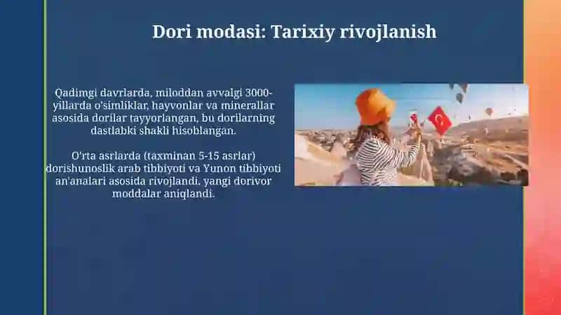 DORI MODDASI, DORI TURI VA DORI PREPARATI 4