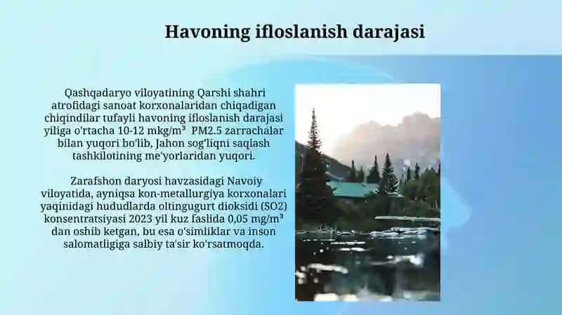 Atmosfera yoğinlarining daryo havzasi boʻyicha taqsimlanishi 4