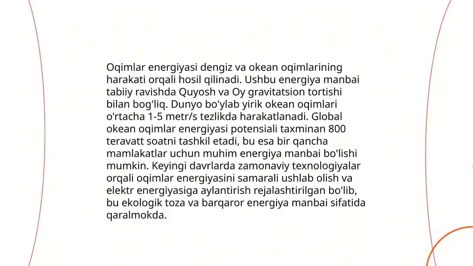 Okean va dengizlardagi ichki oqimlar energiyasi 4