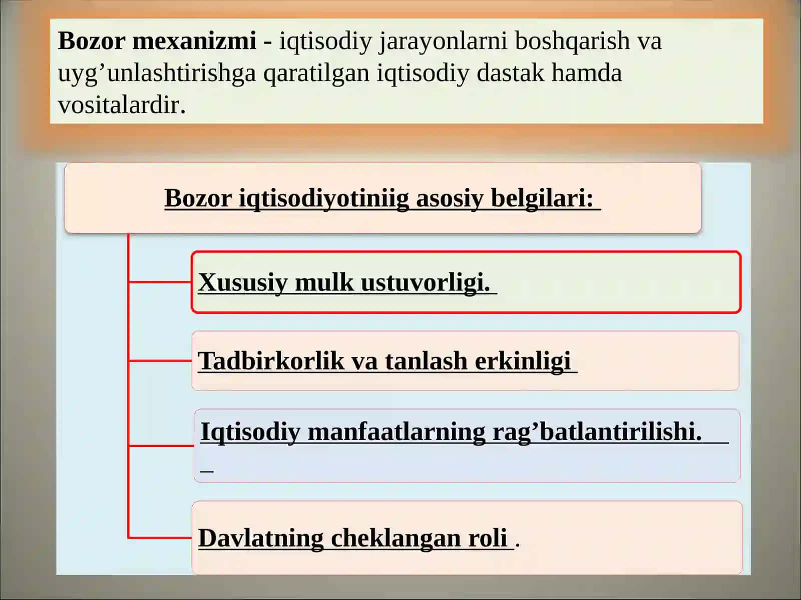 Bozor iqtisodiyoti va uni vujudga kelishi 4