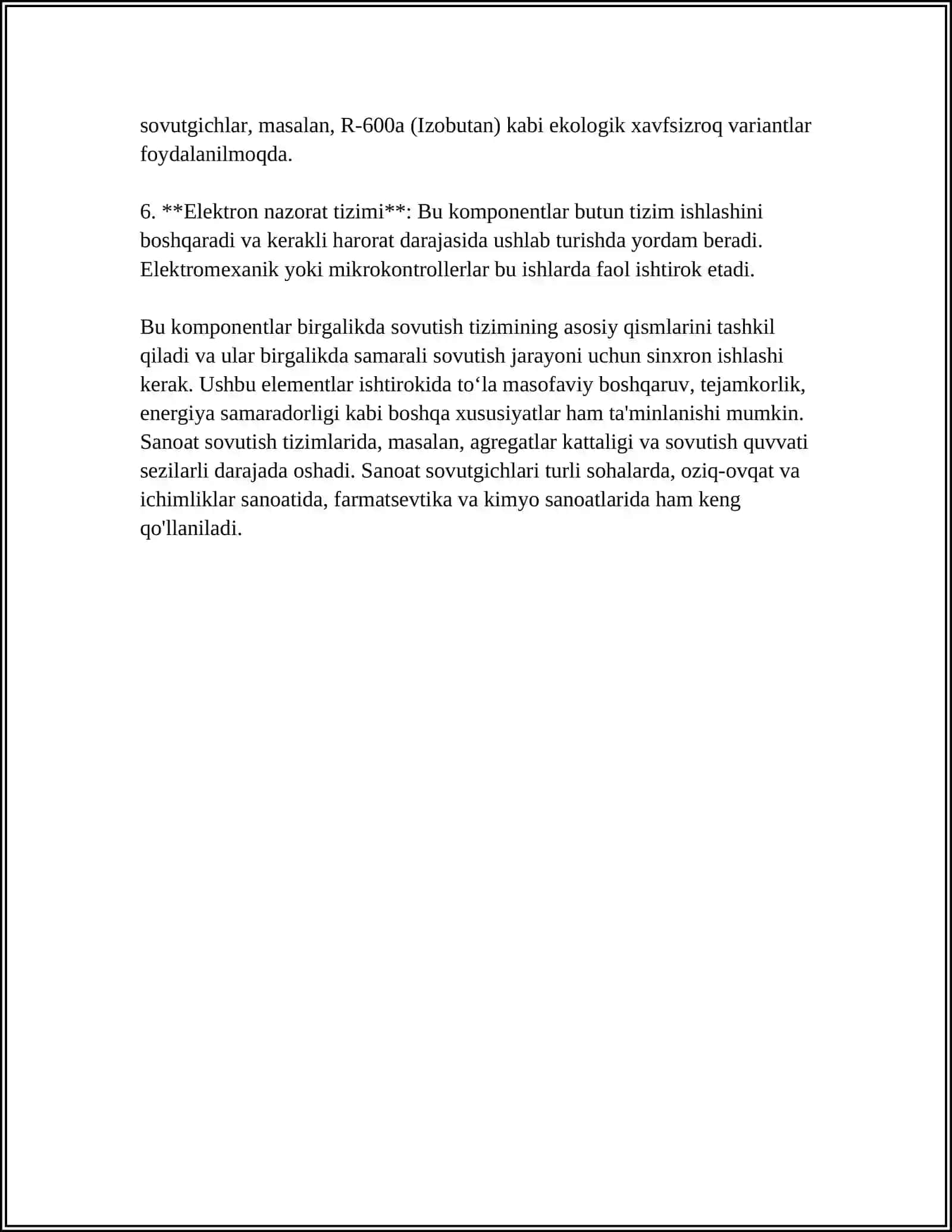 GENERATORLARNING SOVUTISH TIZIMI. XAVO BILAN SOVUTISH TIZIMI 4