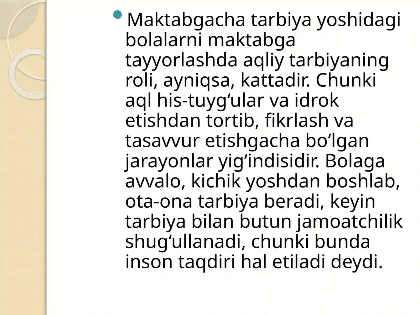 Maktabgacha ta’lim tashkilotlarida aqliy tarbiyani tashkil etish 4