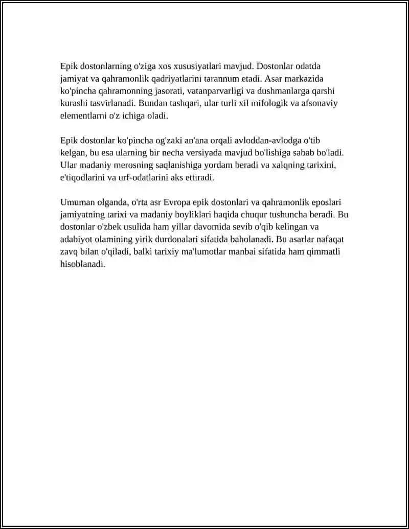 OʻRTA ASRLAR JAHON ADABIYOTI CHIZGILARI 4