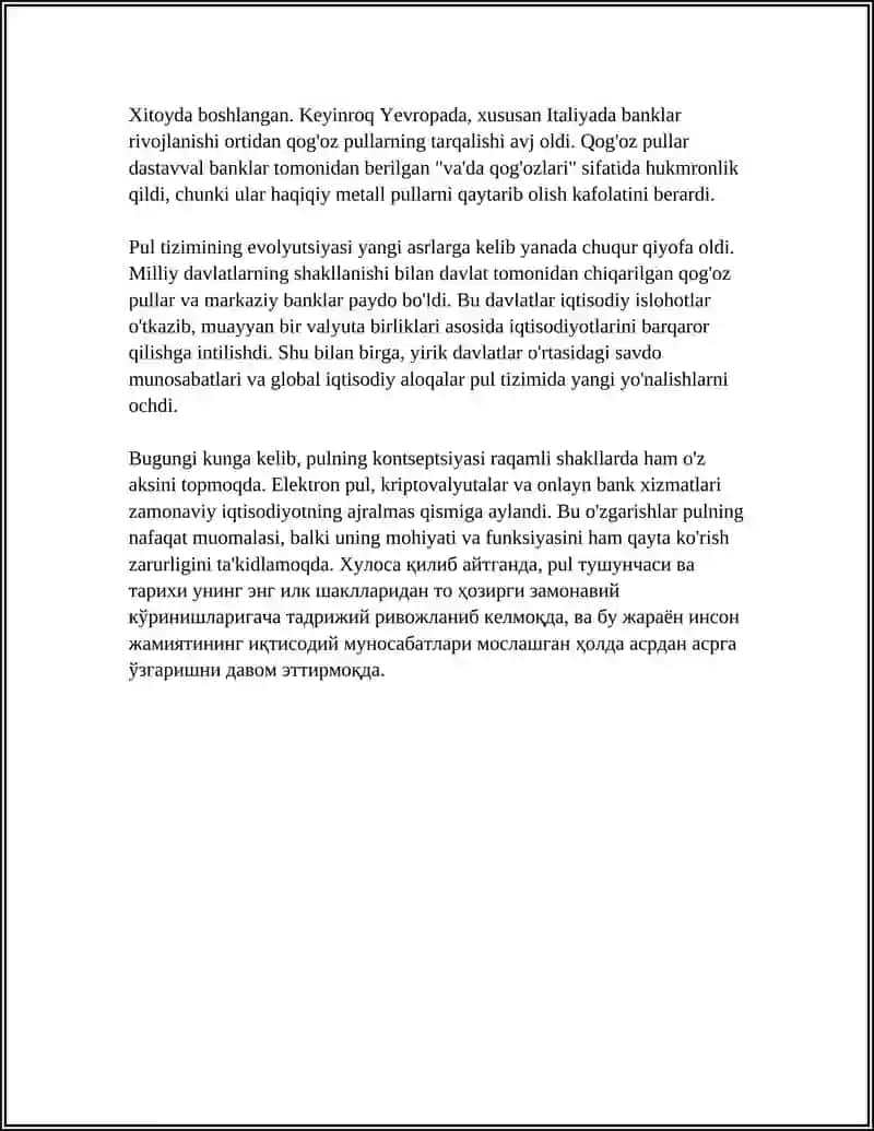 PUL VA BANKLAR FANIGA KIRISH 4