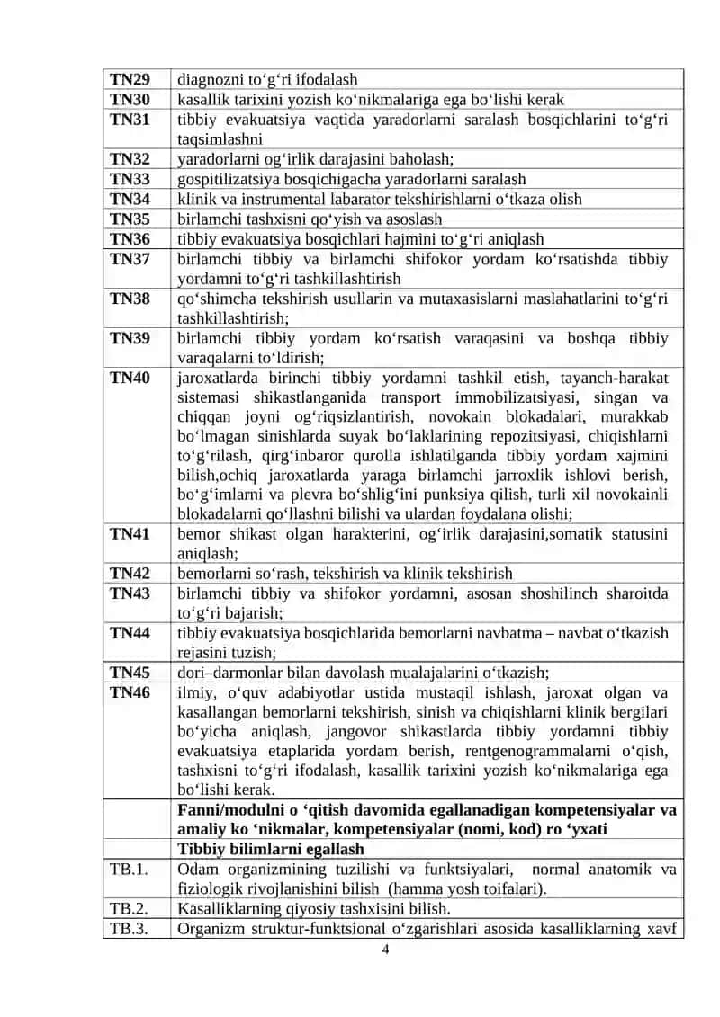 TRAVMATOLOGIYA VA ORTOPEDIYA, HDJ 4