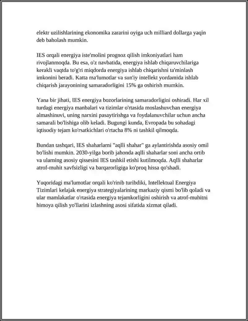 Intellektual Energiya Tizimlari (IES) 4