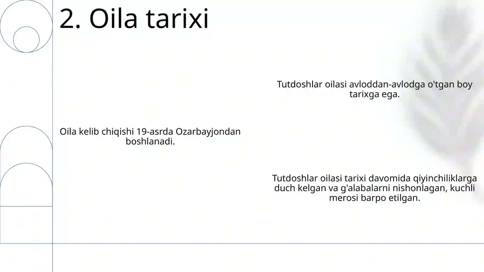 Tutdoshlar oilasi 4