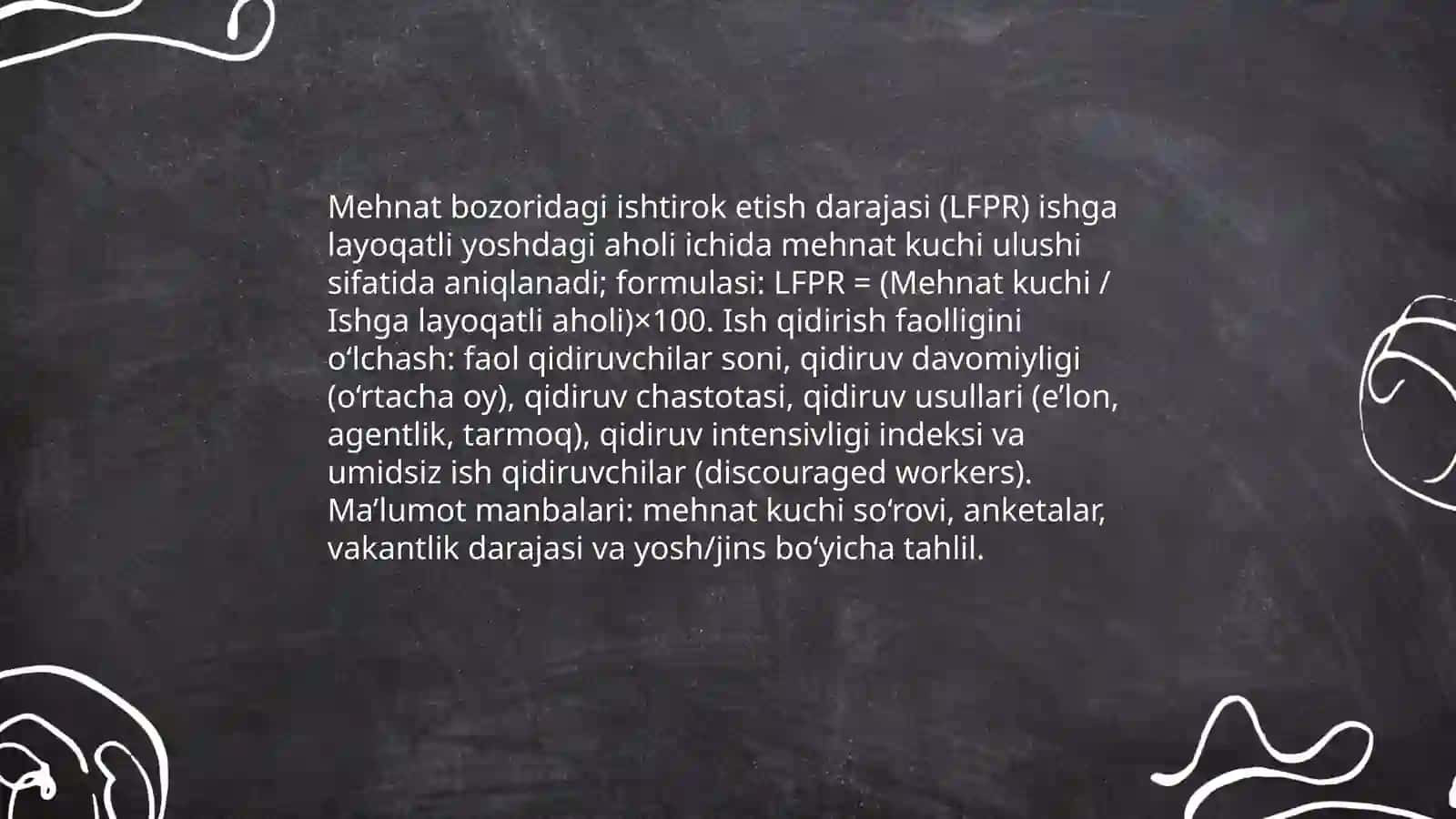 Ishsizlikning kelib chiqishi aniqlash ko'rsatkichlari va usullari 4