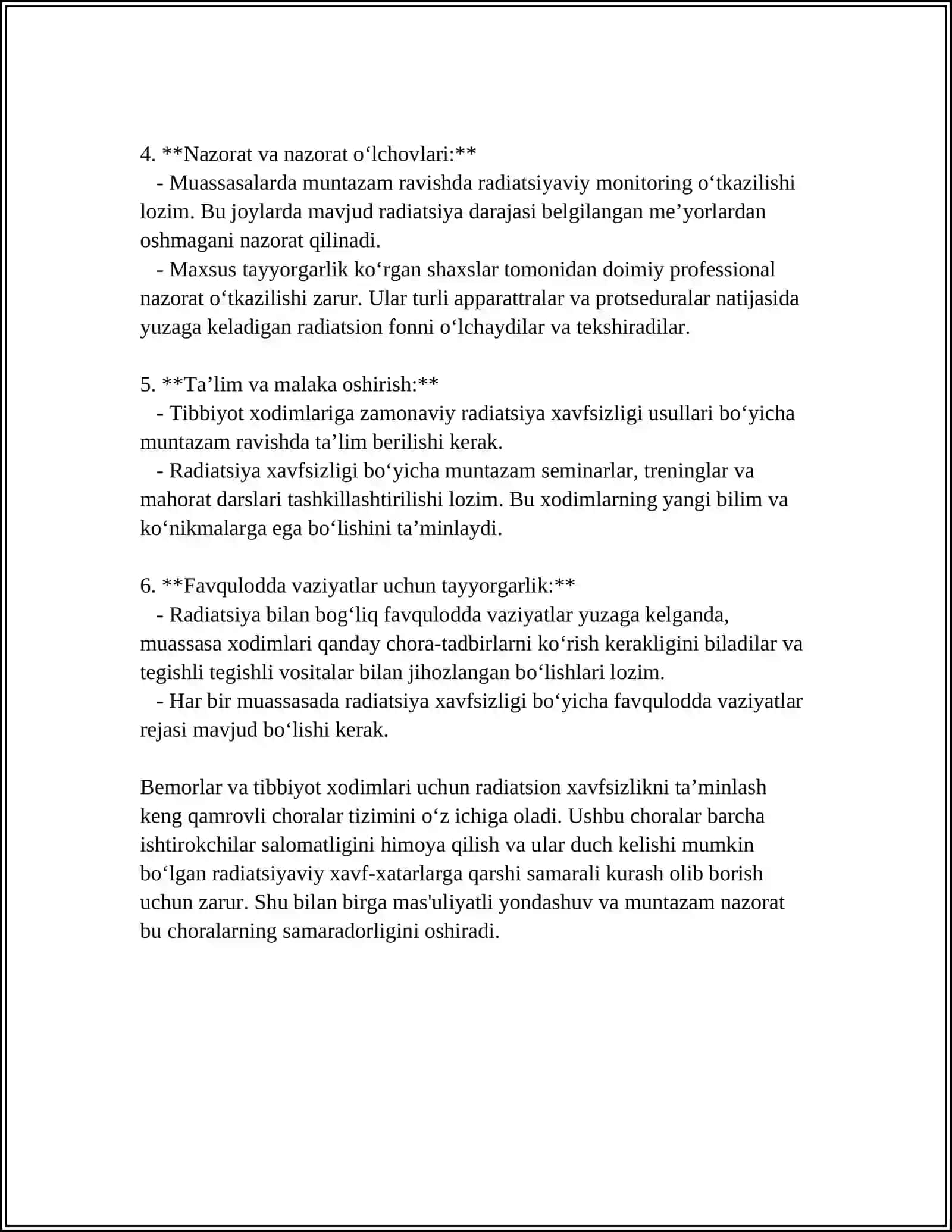 BEMORLAR VA PERSONAL RADIATSION XAVFSIZLIK ZAMONAVIY RENGENALOGIK USULLAR TISH JAG' SOXASI O'SMALARIDA TAMOGRAFIK TEKSHIRUVLAR AXAMIYATI 4