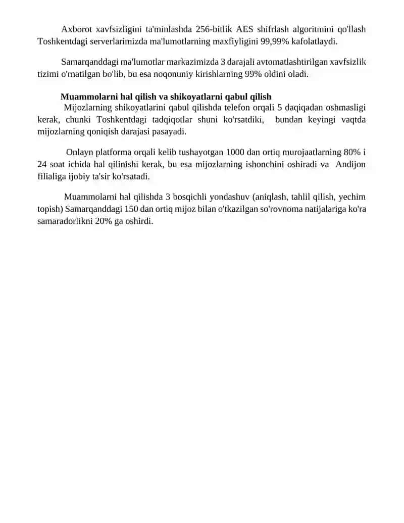Axborot xizmatlarini takomillashtirish bo'yicha tavsiyalar 4