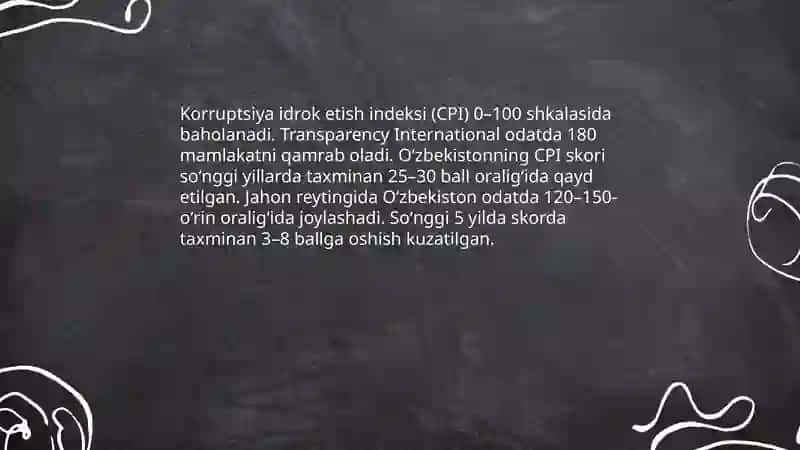 O'zbekiston Respublikasi Xalqaro indeslardagi va reytinglardagi o'rni 4