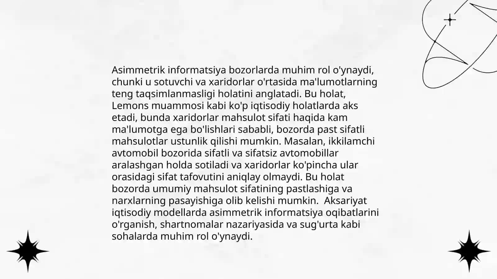 Assimetriya va akses Nazariy va amaliy jihatlari 4