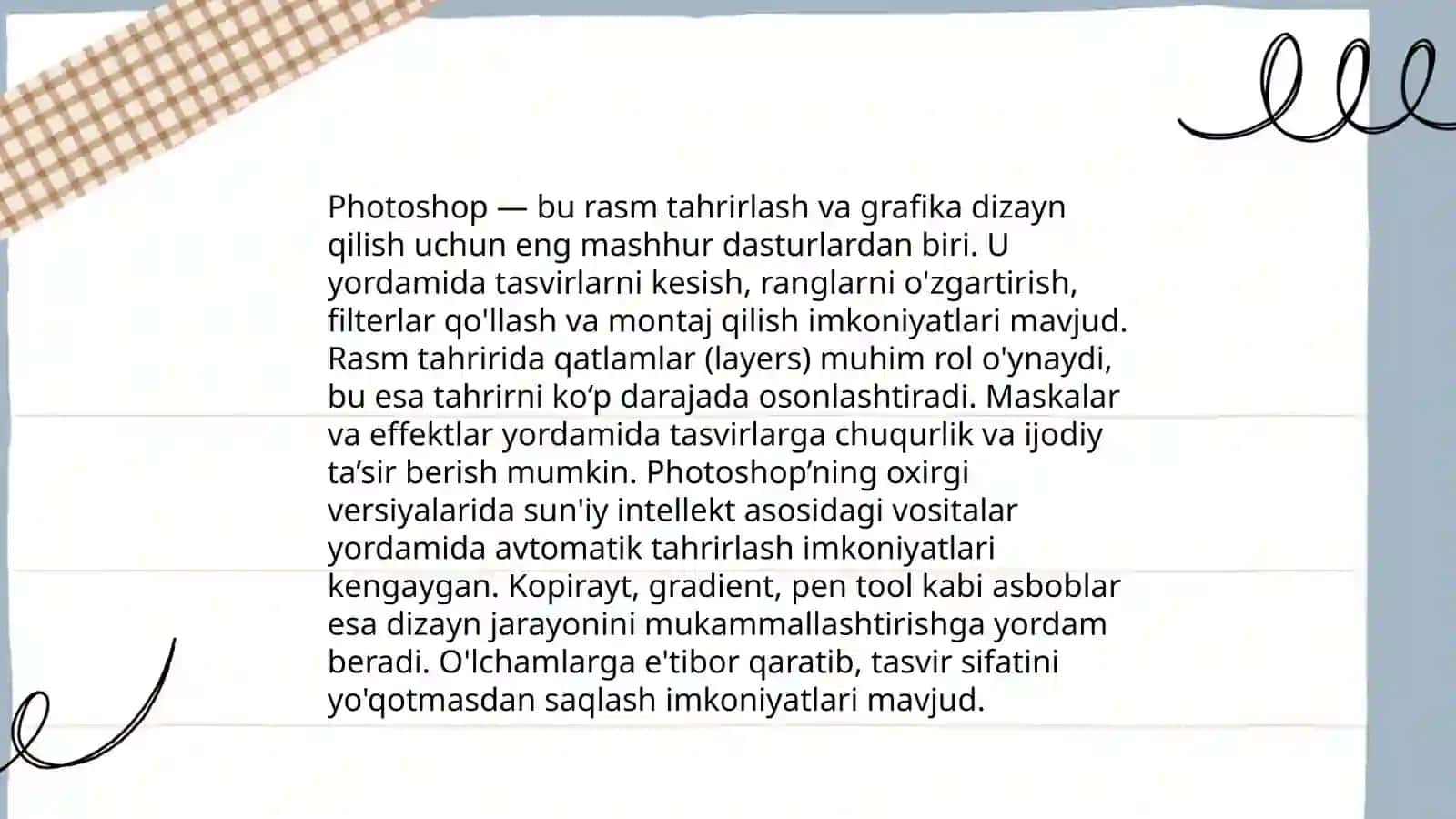 Photoshop dasturi mavzusida 4