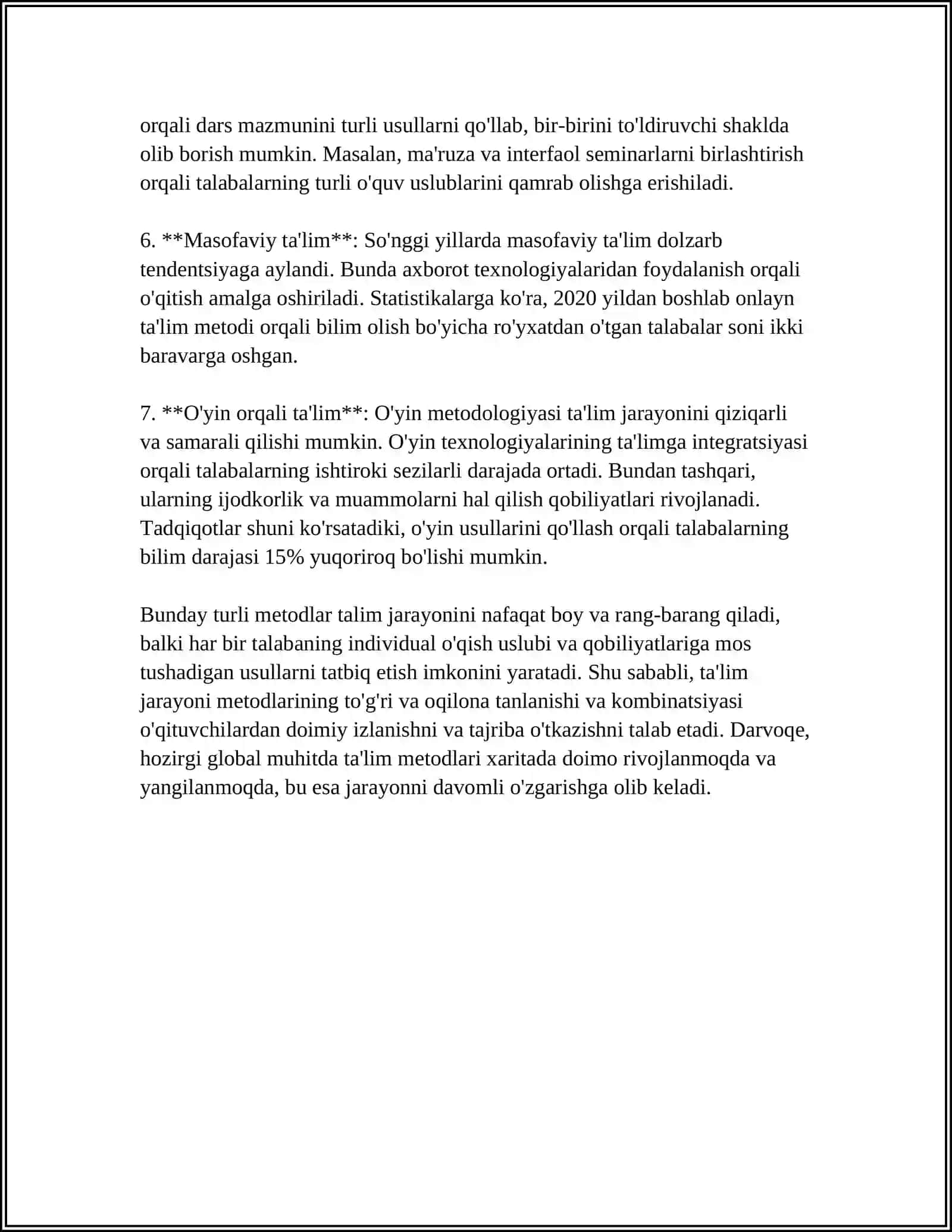 TA’LIM JARAYONI ASOSIY KONTENTLARI 4