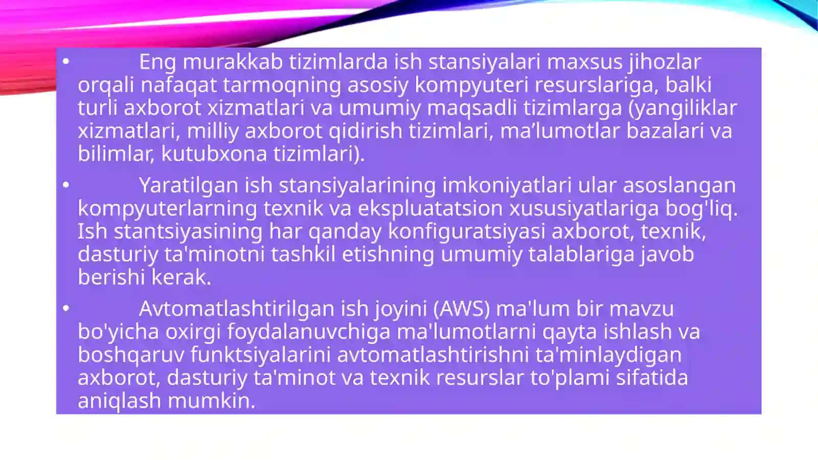 Avtomatlashtirilgan va xorijiy tijorat tizimlari 4