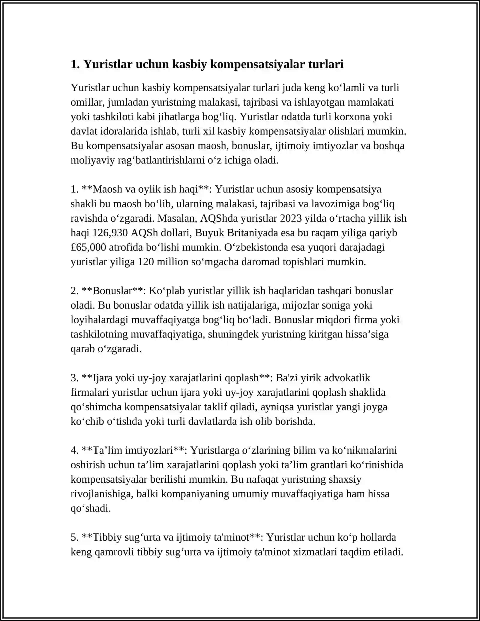 YURIDIK KADRLARDA KASBIY KOMPENSATSIYALARNI RIVOJLANTIRISH AHAMIYATI 4
