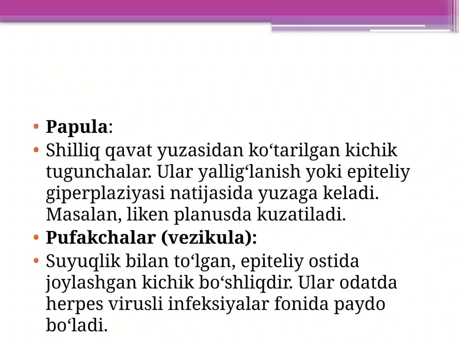 Og'iz bo'shlig'i shilliq qavatining patologik o'zgarishlari 4