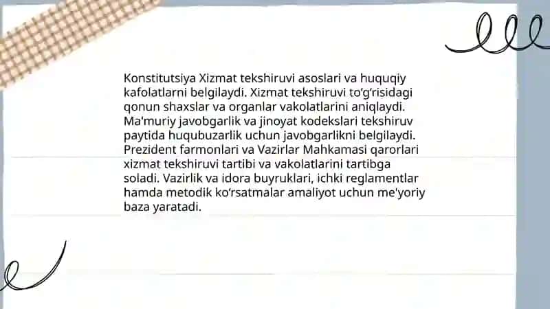 Xizmat tekshiruvi 4