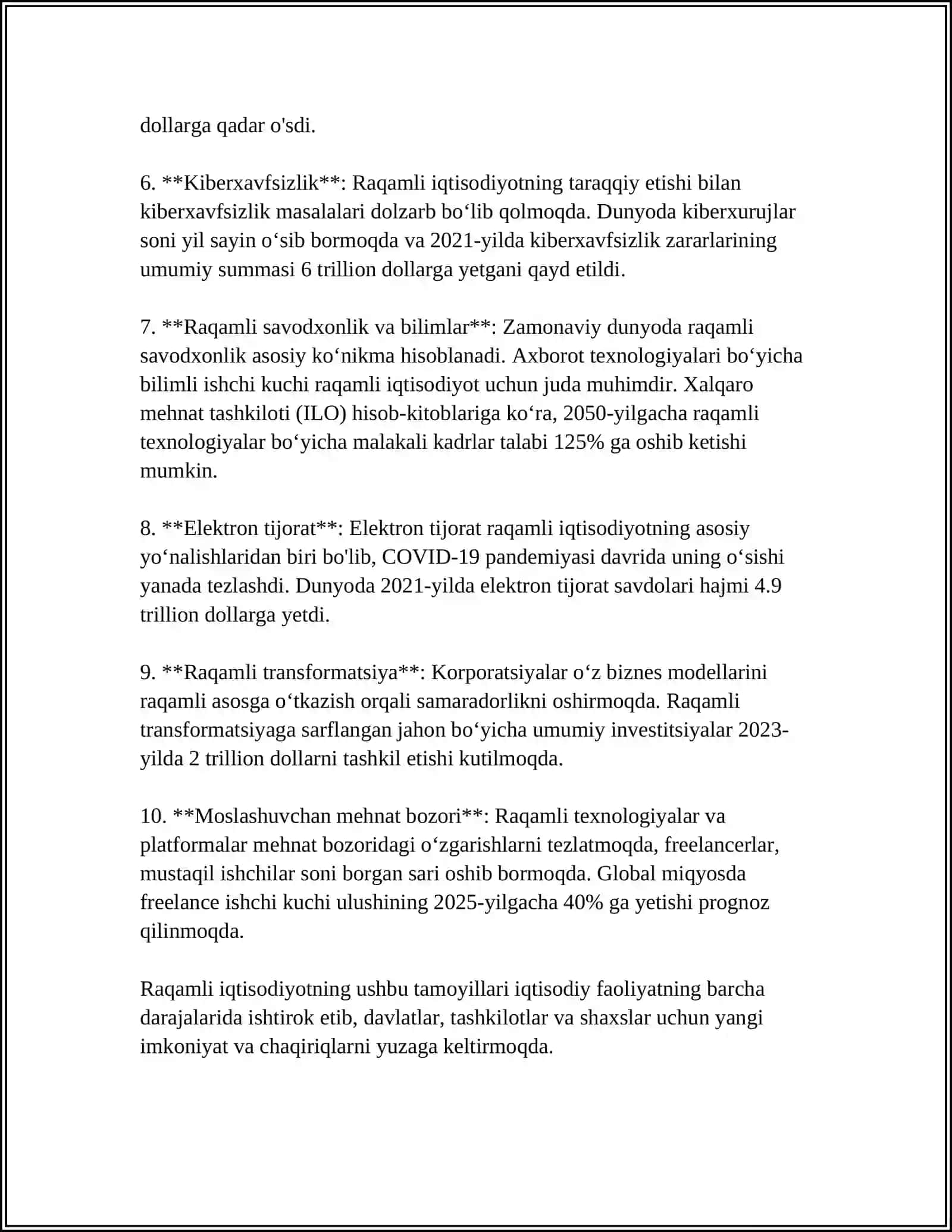 Raqamli iqtisodiyotning asosiy tamoyillari 4