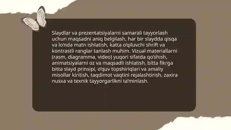 Texnologiya darsida koʻrgazmali qurollardan foydalanish 4