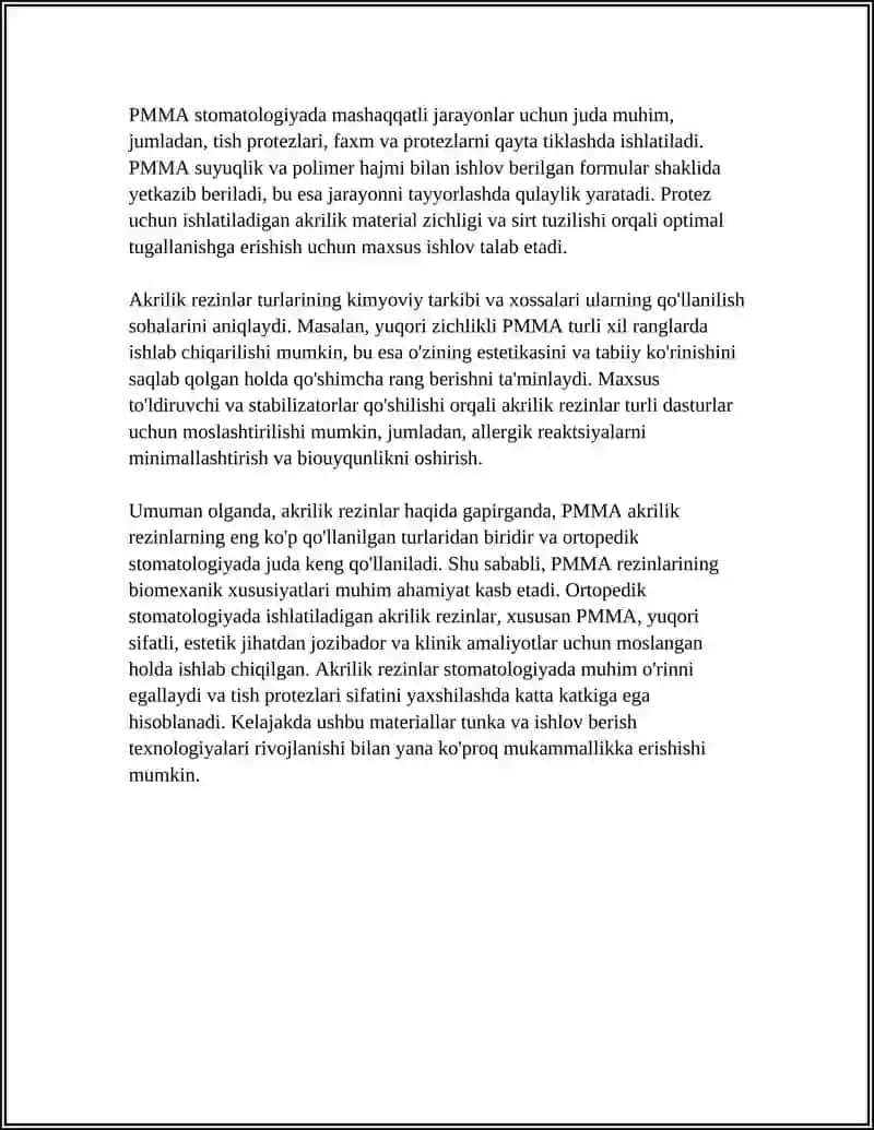 AKRILIK REZINLAR (PMMA) 4