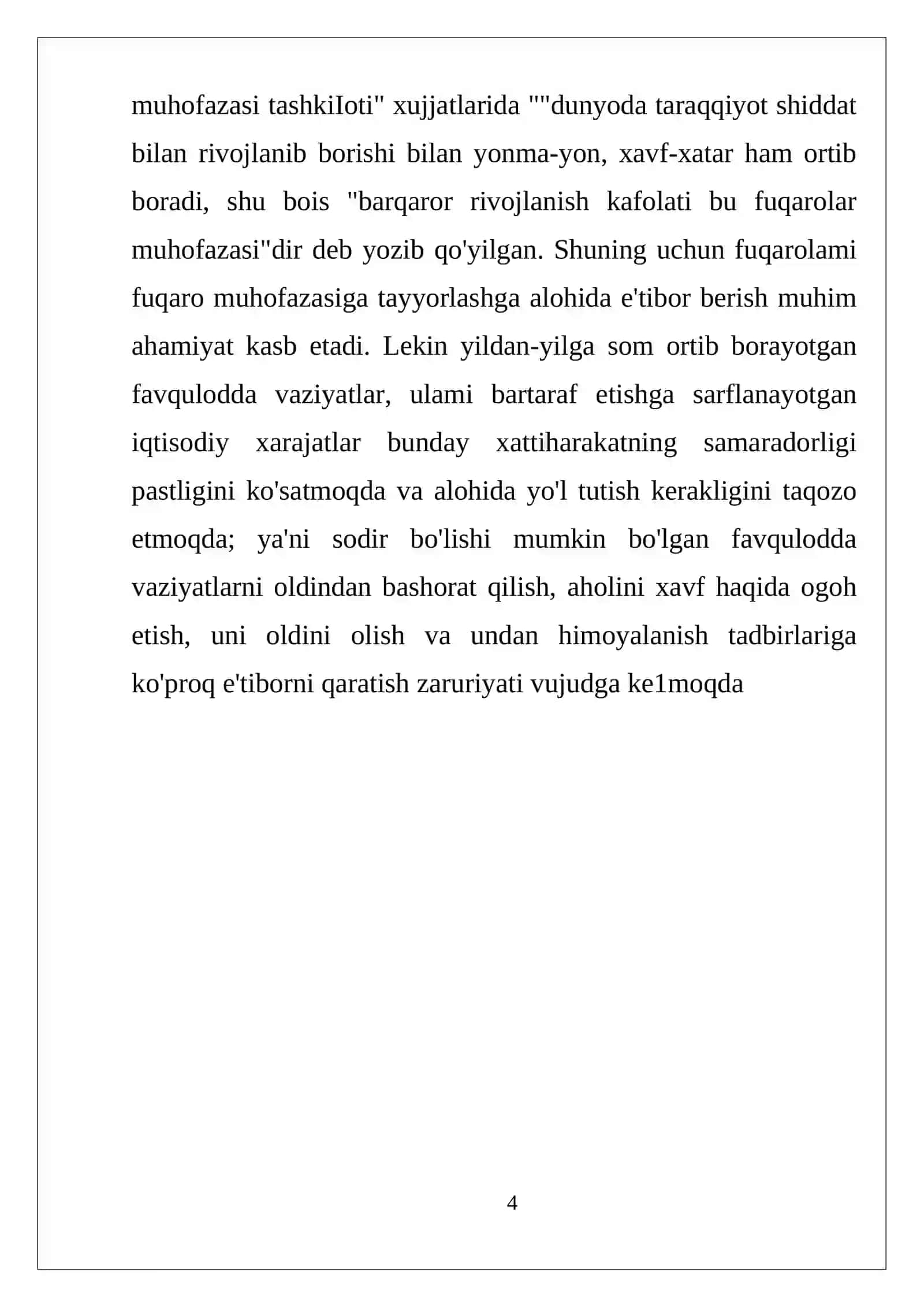 Hayot foliyati xafzizligi asoslari 4