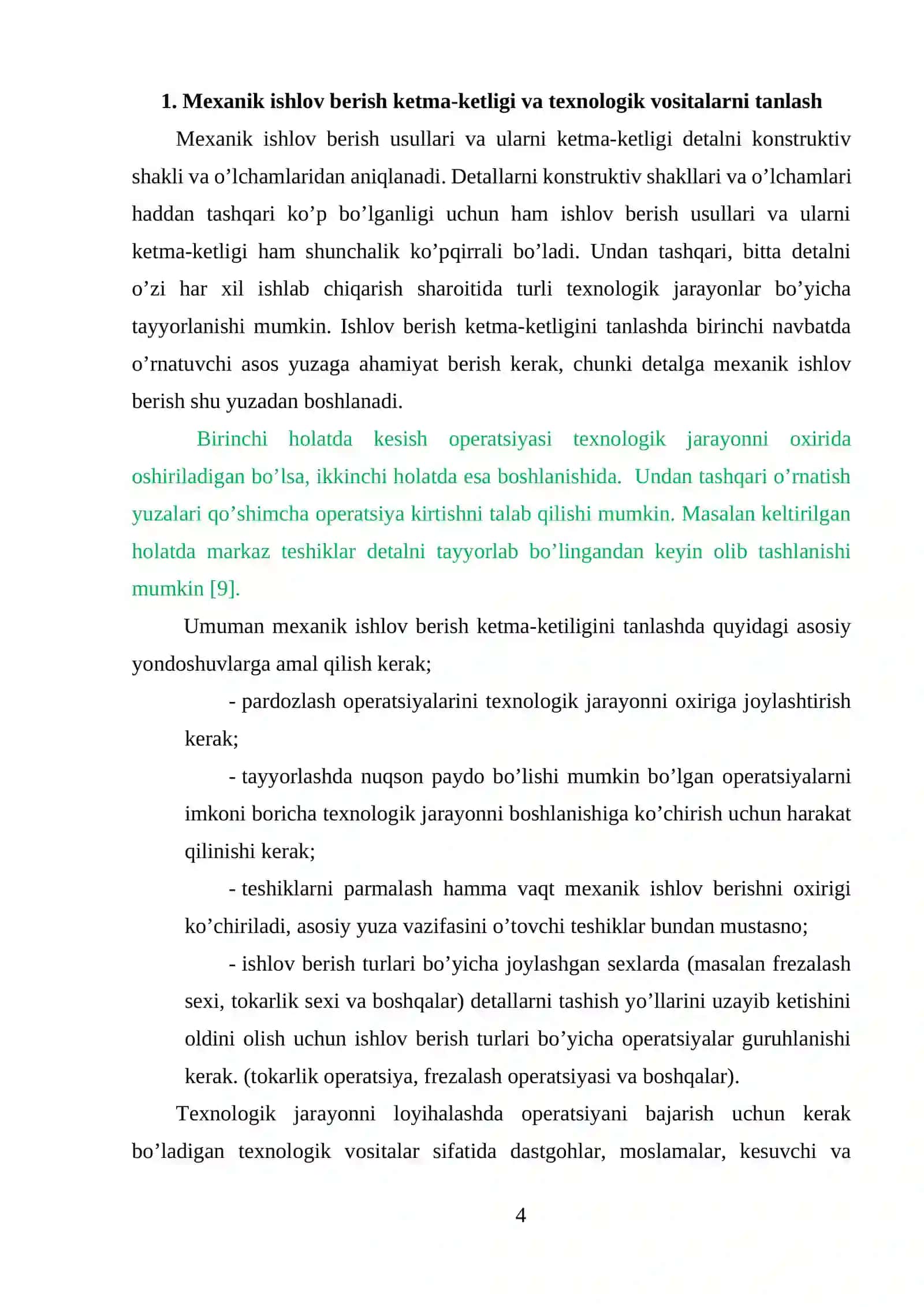 MEXANIK ISHLOV BERISH UCHUN QO‘YILMALARNI (PRIPUSKLARNI) ANIQLASH USULLARI 4