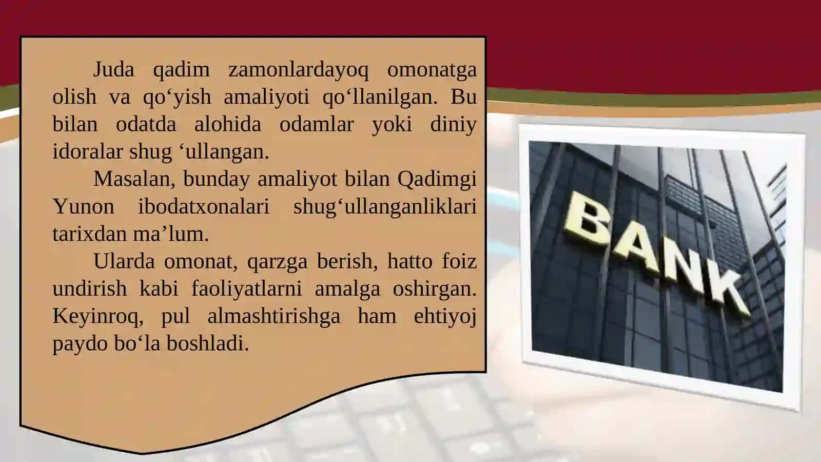 BANK TIZIMI 4