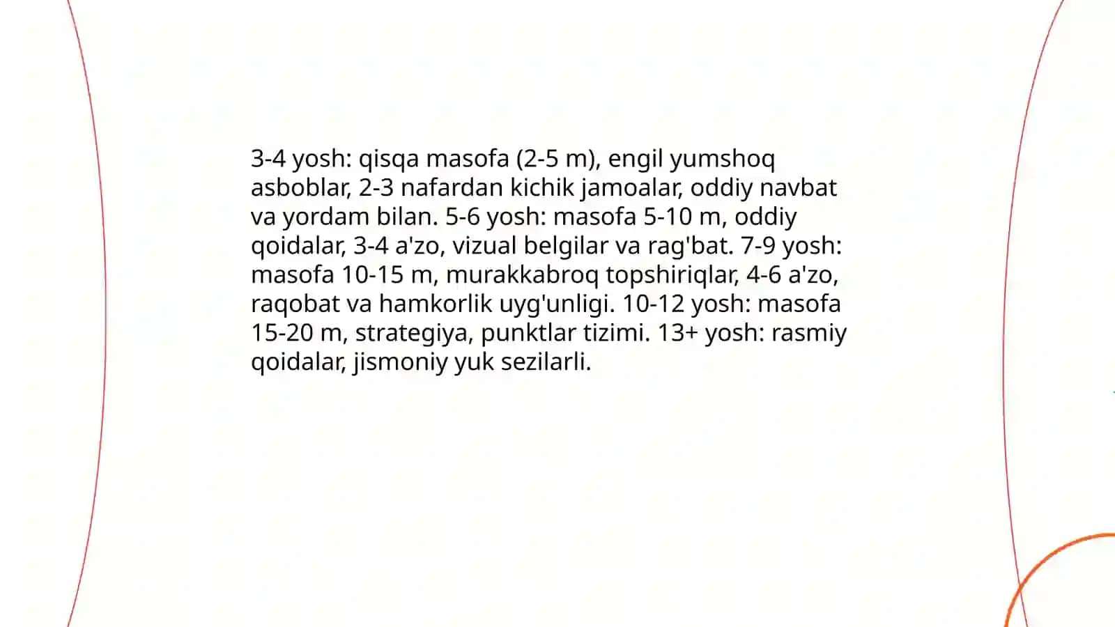 Estafetali harakatli o'yinlarni o'tkazish 4