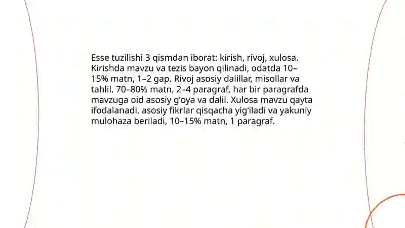 Esse yozish 4