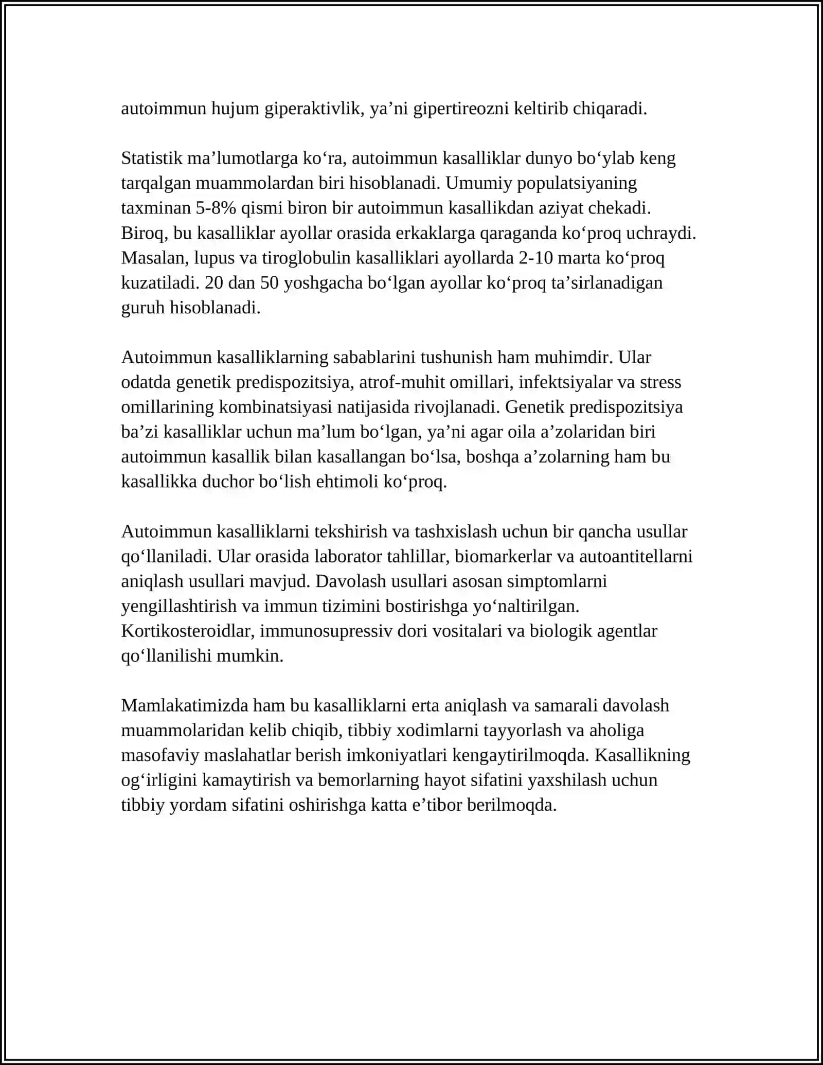 AUTOIMMUN KASALLIKLAR KELIB CHIQISHI KECHISHI DIAGNOSTIKASI 4