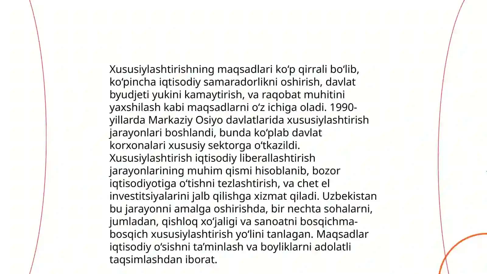 Mulkni davlat tasarrufidan chiqarish va xususiylashtirish maqsadi, yo'llari va usullari 4