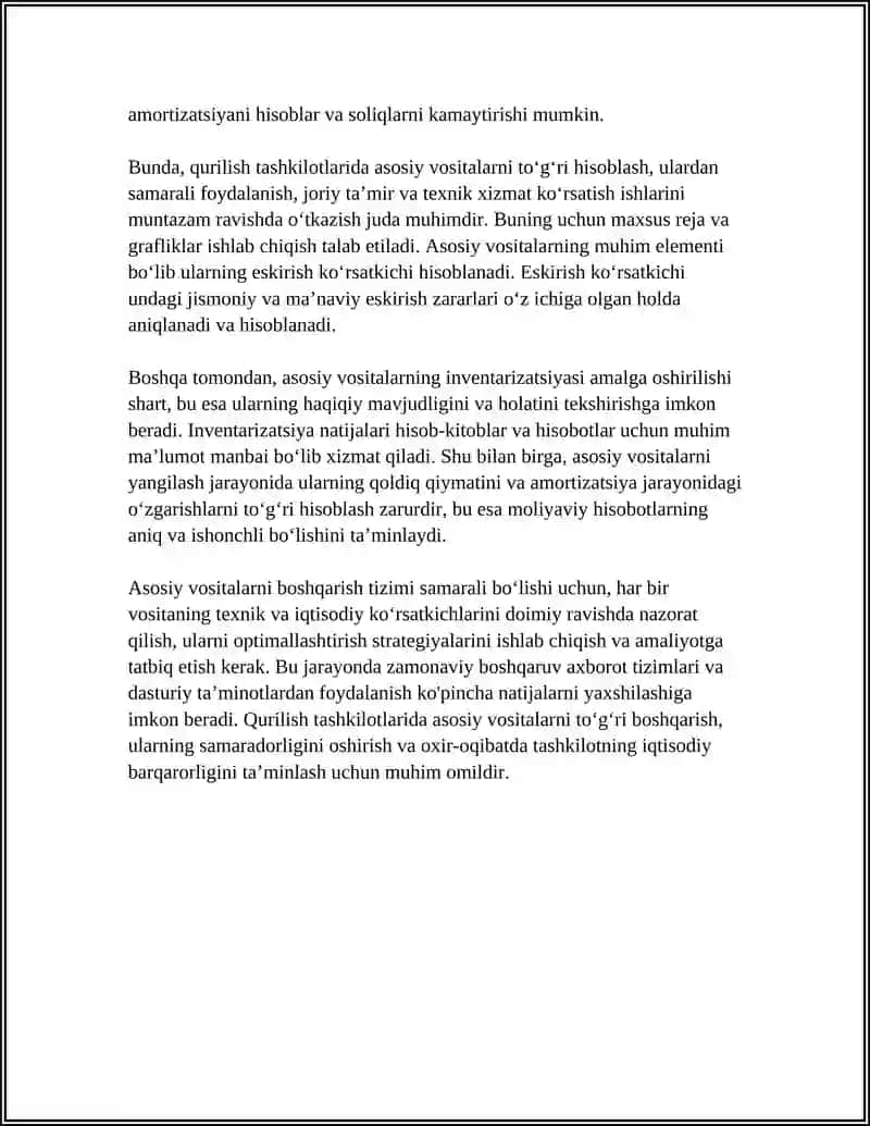 QURILISH TASHKILOTLARIDA ASOSIY VOSITALAR HISOBI 4