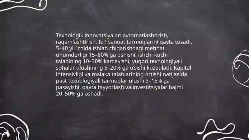 Iqtisodiyotni modernizatsiyalash sharoitida sanoat sohasidagi tarkibiy siljishlar va ularning samaradorligi 4