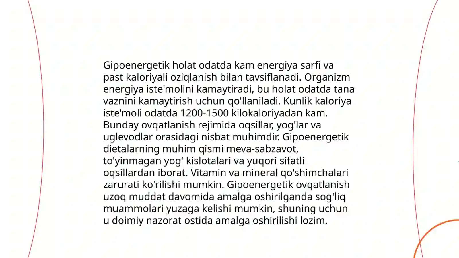 Gipoenergetik holatlar 4