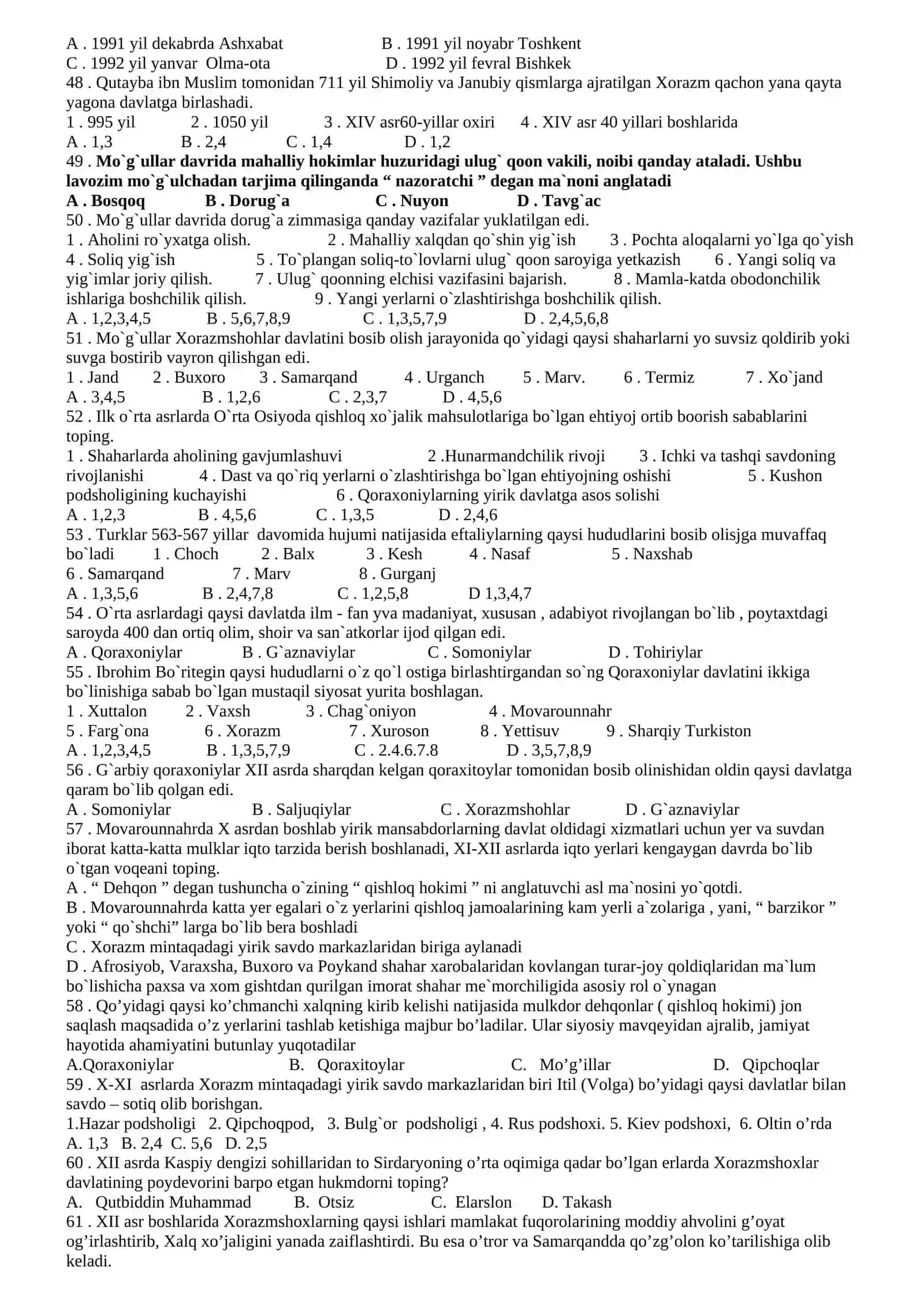 Markaziy Osiyo va Qozog`iston davlat boshliqlarining uchrashuvi 4