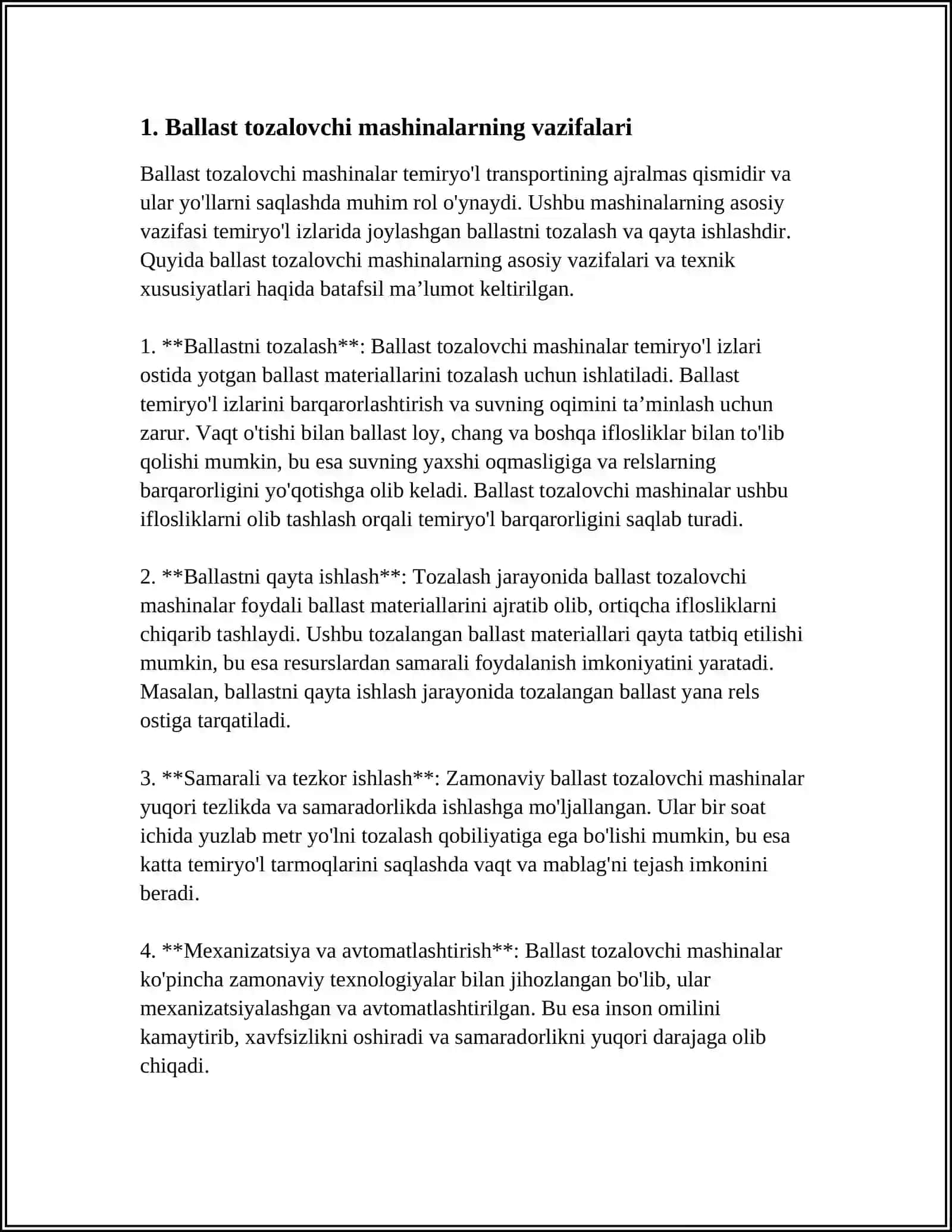 BALLAST TOZALOVCHI MASHINALAR HAQIDA TUSHUNCHA 4