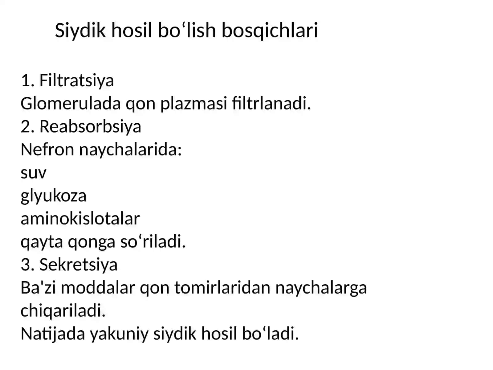 Buyrak faoliyatining boshqarilishi. Siydik konsentratsiyasi va hujayralararo suyuqlikni boshqarilishi 4
