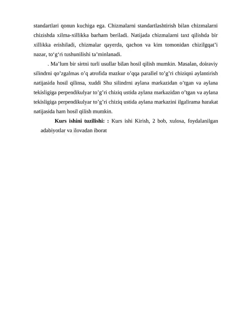 SIRTNING BIRINCHI KVADRATIK FORMASI. SIRT USTIDAGI CHIZIQLAR ORASIDAGI BURCHAK 4