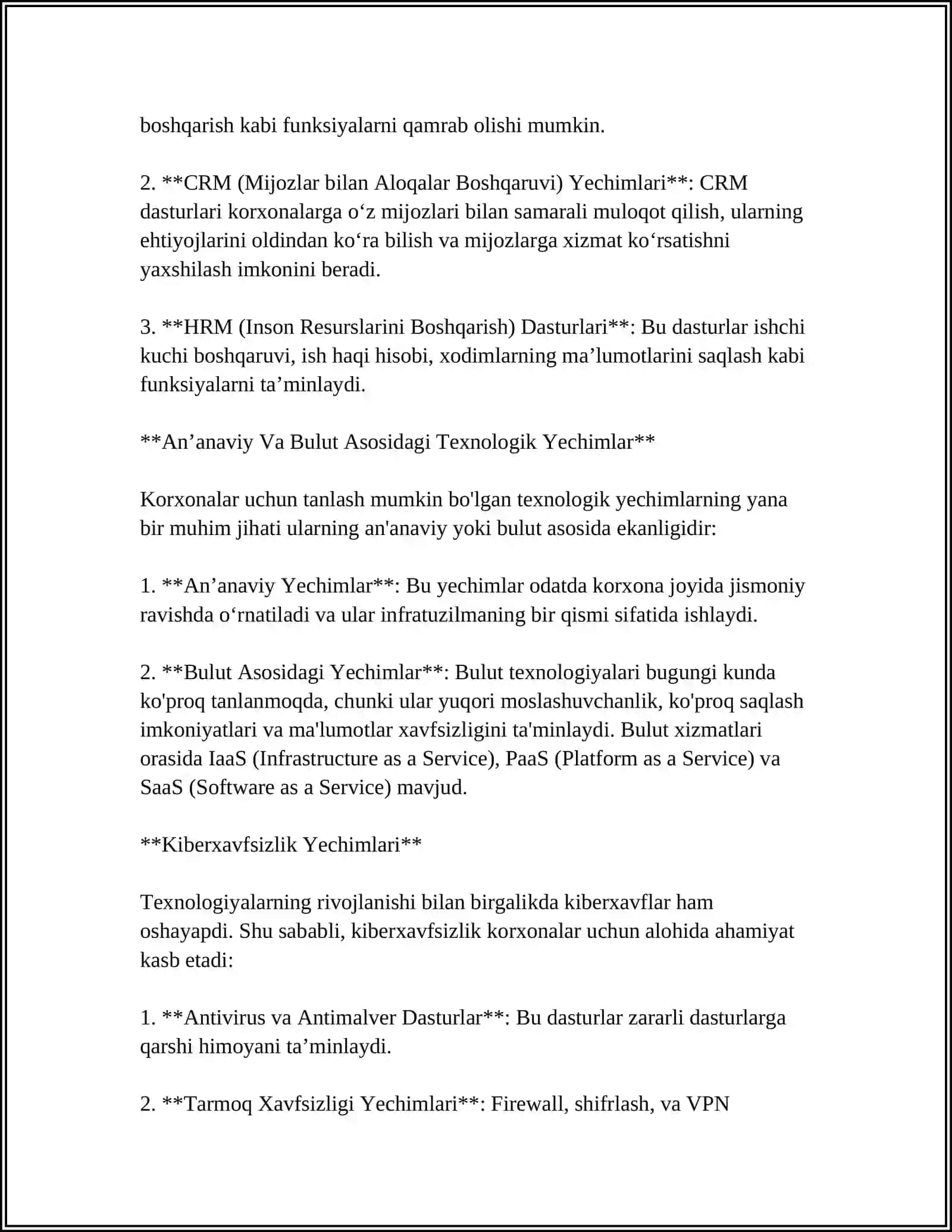 KORXONANING ASOSIY TEXNOLOGIK YECHIMI 4