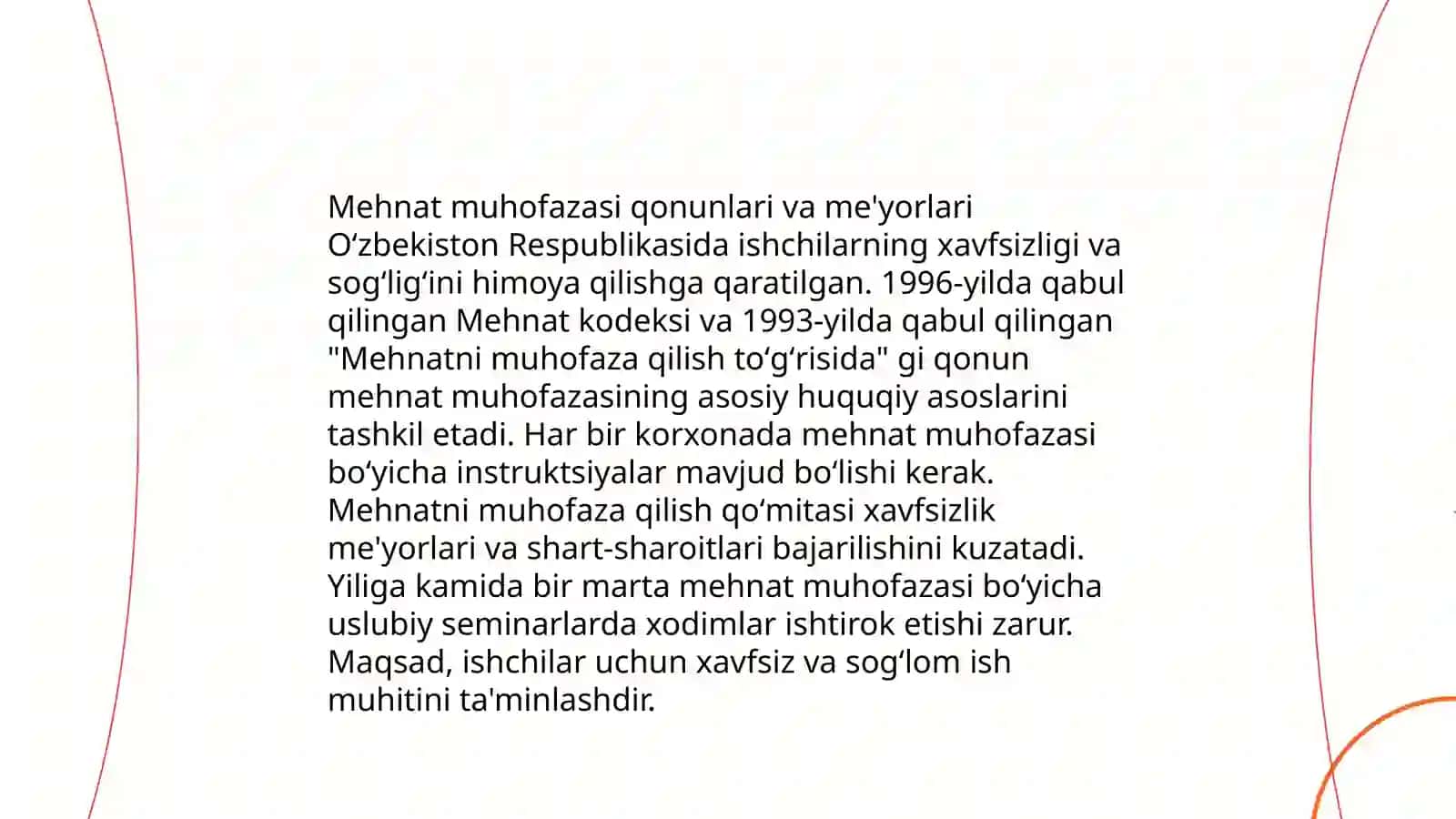 Hayot faoliyati xavfsizligi fanining xuquqiy asoslari 4
