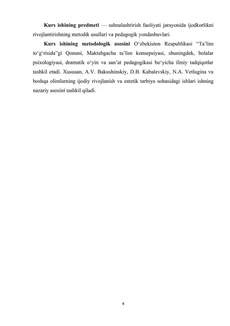 Maktabgacha ta’lim tashkilotida sahnalshtirish faolityatining asosiy maqsadi va vazifasi 4