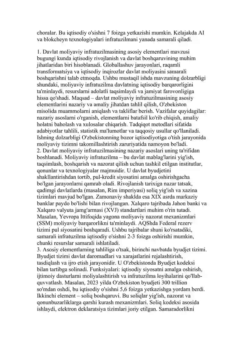 Davlat Moliyaviy Infratuzilmasining asosiy elementlari 4