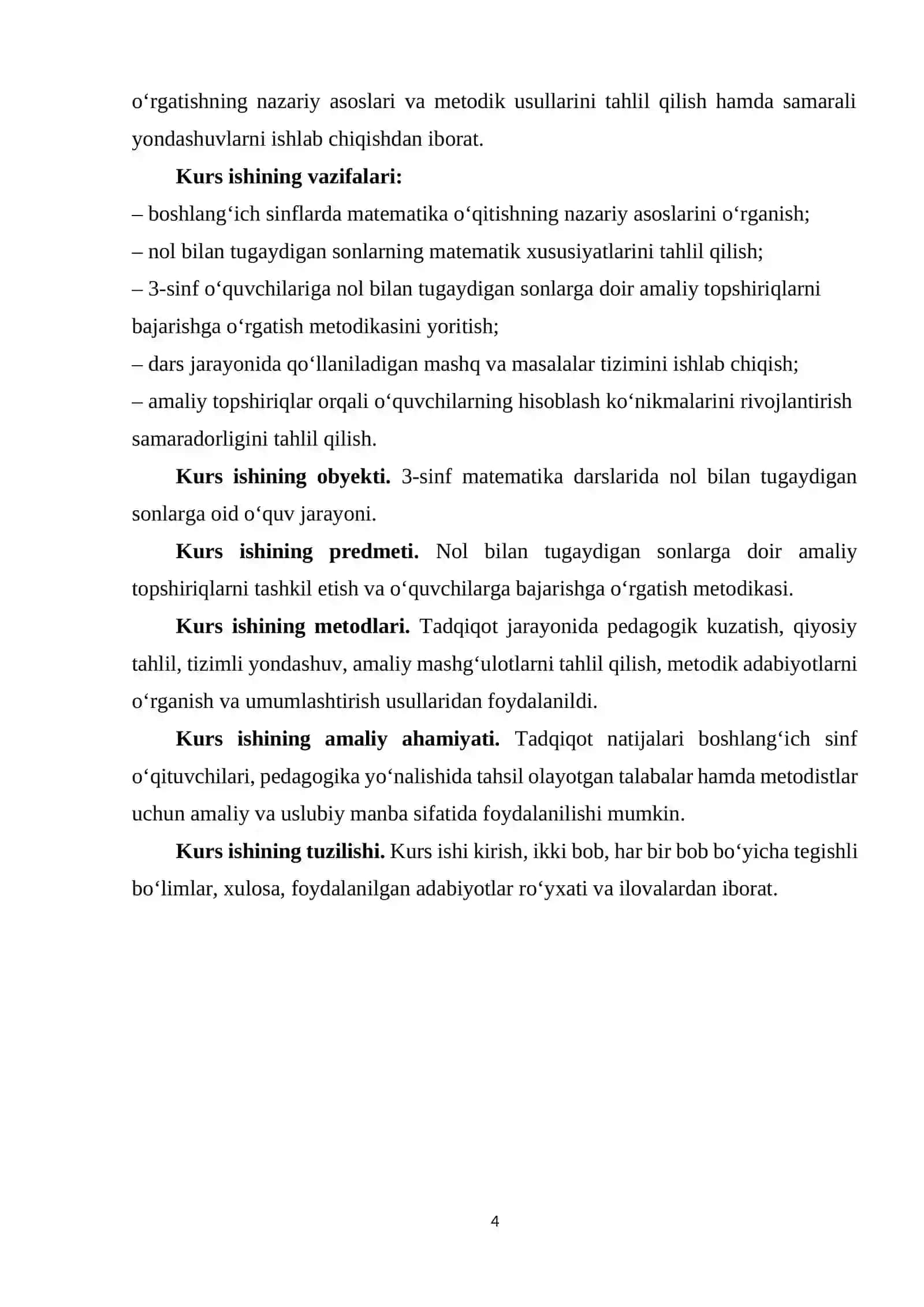 3-sinf matematika darslarida nol bilan tugaydigan sonlarga doir amaliy topshiriqlar ustida ishlashga o’rgatish 4