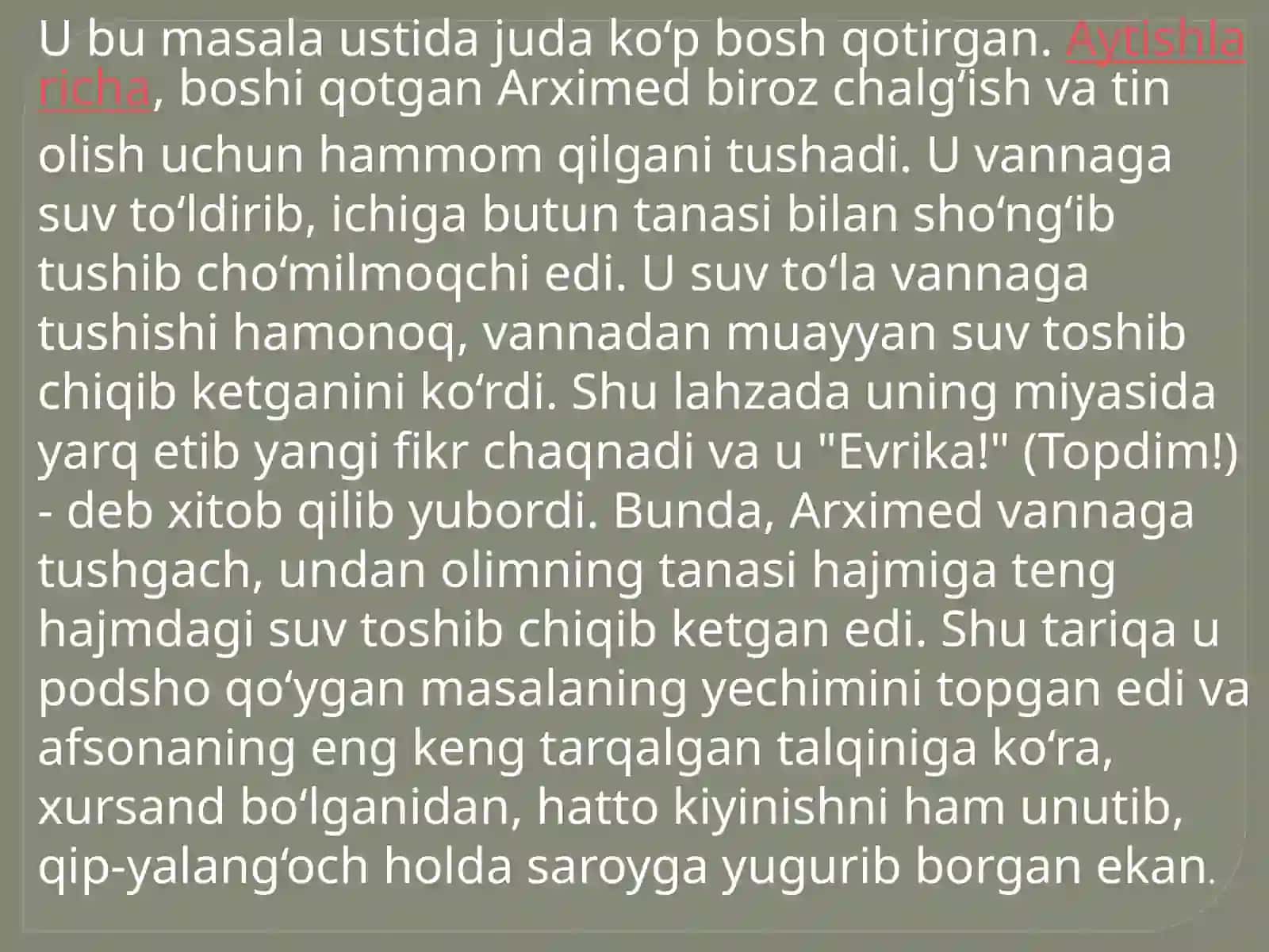 Organizm suyuq muhitlar zichligini aniqlash 4