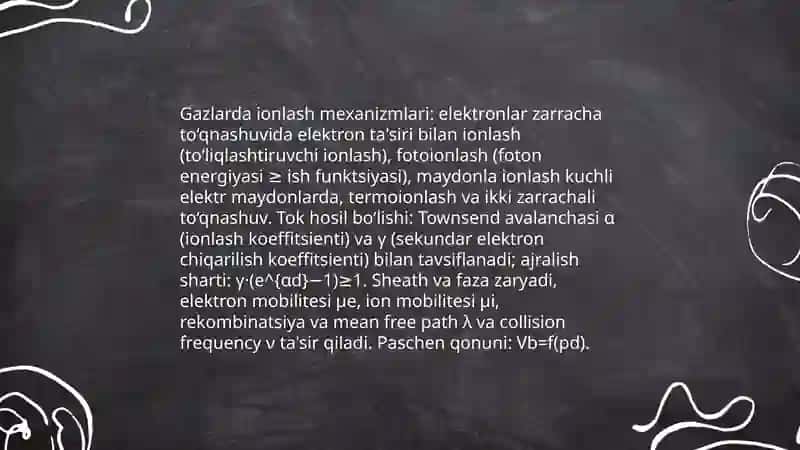 Vakumda gazlarda plazmada elektr toki 4