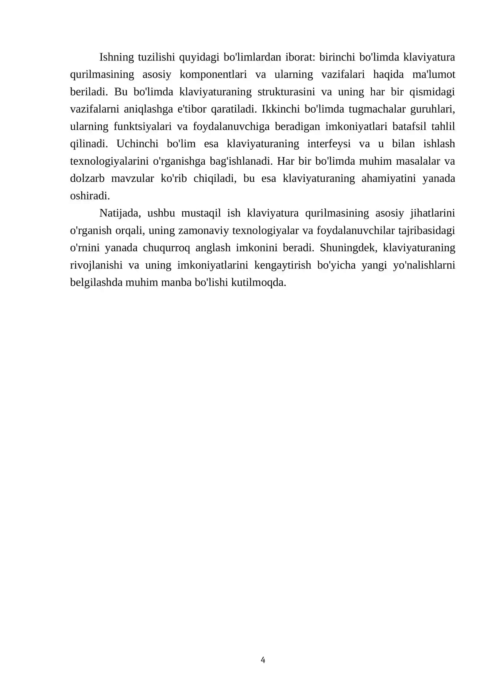 Klaviyatura qurulmasi. Tugmachalar guruhlari va vazifalari 4