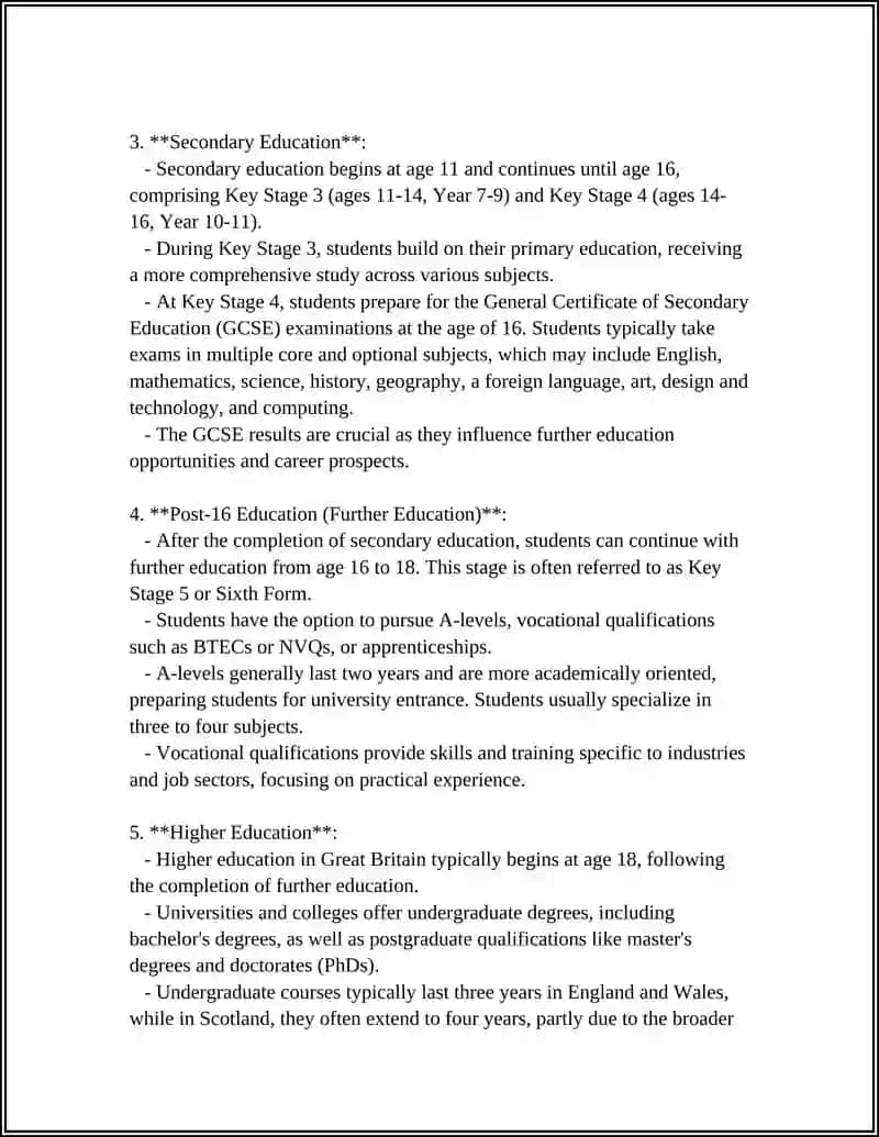 EDUCATION SYSTEM OF GREAT BRITAIN 4