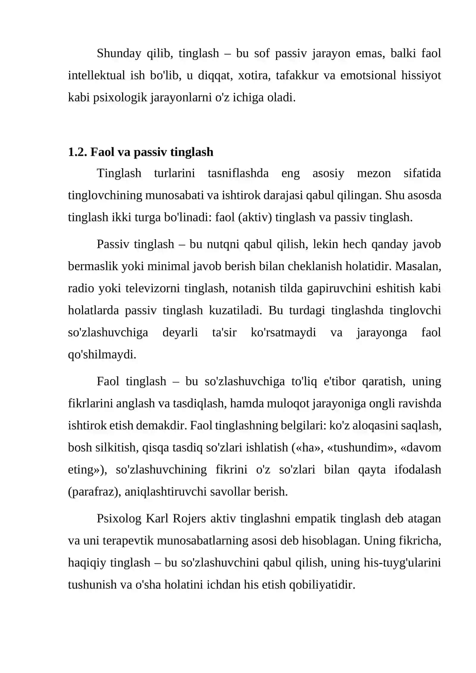 TINGLASH VA NUTQ MADANIYATI. SUKUT VA KOMMUNIKATIV MAZMUN 4